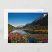 アラスカ山湖のChugach国立公園 ポストカード (正面/裏面)