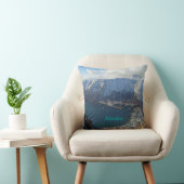 アラスカ山脈と下の都市 クッション (椅子)