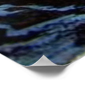 アラスカ山脈と下の都市 ポスター (角)