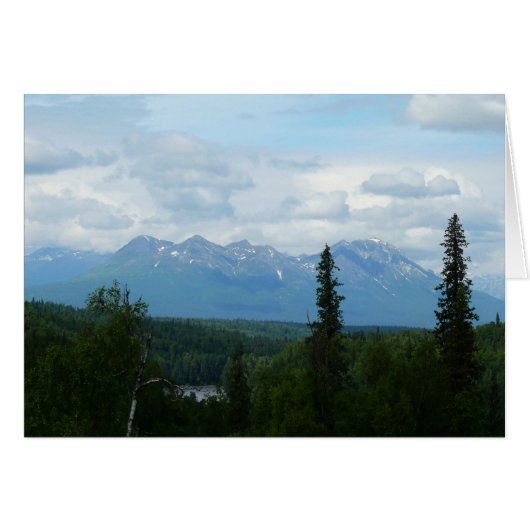 アラスカ山脈のパノラマ写真 (正面横)