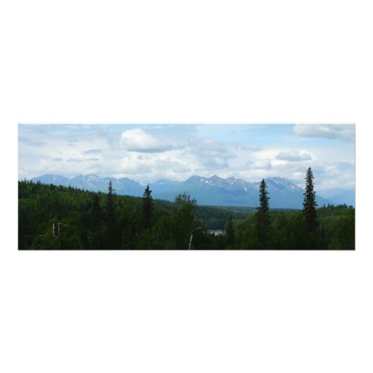 アラスカ山脈のパノラマ写真 フォトプリント (正面)