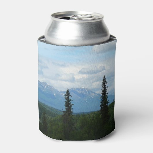 アラスカ山脈のパノラマ写真 缶クーラー (缶正面)