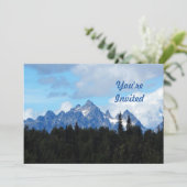 アラスカ山脈の写真 誕生日 招待状 (スタンド正面)