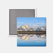 アラスカ山脈の反射の写真 マグネット (正面/裏面)