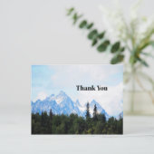 アラスカ山脈の風景写真 ありがとう ポストカード (スタンド正面)