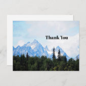 アラスカ山脈の風景写真 ありがとう ポストカード (正面/裏面)
