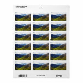 アラスカ山脈の風景 ラベル (フルシート)