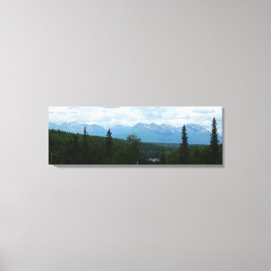 アラスカ山脈パノラマ写真 キャンバスプリント (正面)