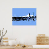 アラスカ山脈マウンテンランドスケープデジタルダウンロード ポスター (キッチン)