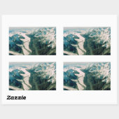 アラスカ山脈 – 空中表示 長方形シール (シート)