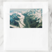 アラスカ山脈 – 空中表示 長方形シール (バッグ)