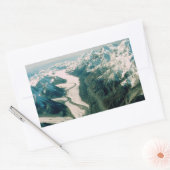 アラスカ山脈 – 空中表示 長方形シール (封筒)