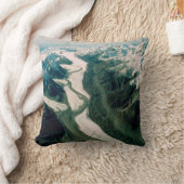 アラスカ山脈-空撮 クッション (ブランケット)