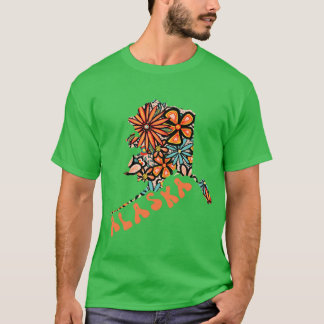 アラスカ州のデザインアーティストが描いたイラスト F Tシャツ