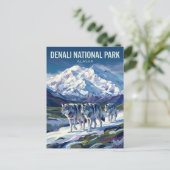 アラスカ州のデナリ国立公園および保護区 ポストカード (スタンド正面)