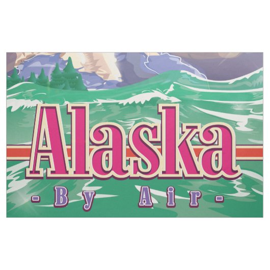 アラスカ州のビンテージ旅行ポスター ファブリック (ヤード)