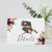 アラスカ州の目的地 ラスティックウェディングの詳細 招待状 (スタンド正面)