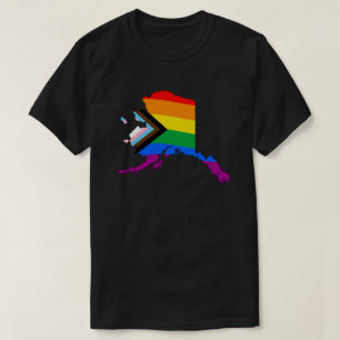アラスカ州の誇り LGBTQ プログレスプライド Tシャツ