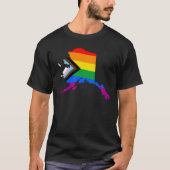 アラスカ州の誇り LGBTQ プログレスプライド Tシャツ (正面)