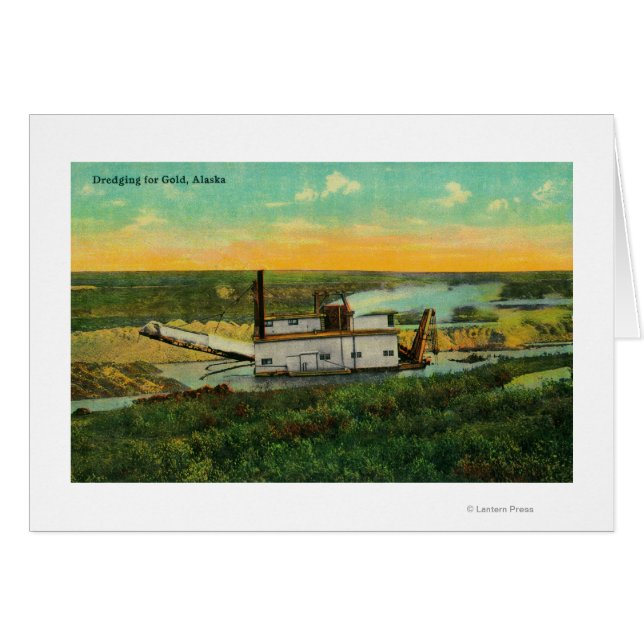 アラスカ州の金鉱採掘のための浚渫 (正面横)