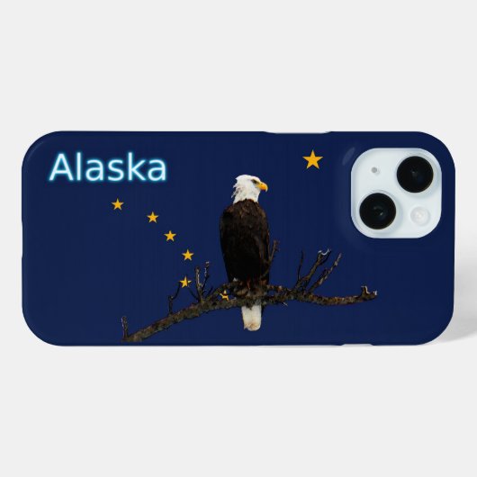 アラスカ州の鷲と旗 Case-Mate iPhoneケース (裏面 (横))