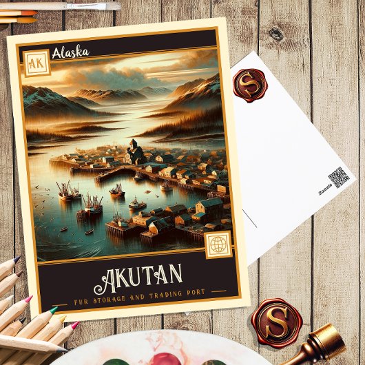 アラスカ州アクトゥン | ヴィンテージ ポストカード