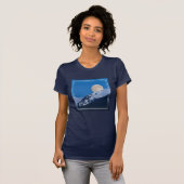 アラスカ州アリエスカスキーリゾートの満月 Tシャツ (正面フル)