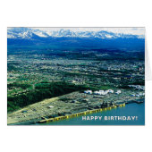 アラスカ州アンカレッジ航空写真 誕生日 (正面横)