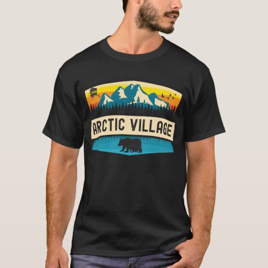 アラスカ州アークティック・ヴィレッジ Tシャツ (正面)