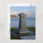 アラスカ州ウナラスカシティー漁師の記念碑 ポストカード (正面/裏面)