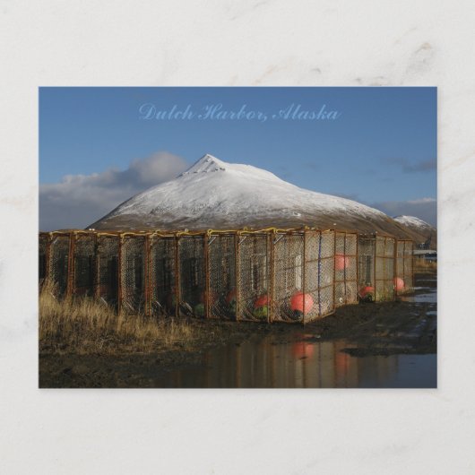 アラスカ州オランダハーバーのクラブポットヤード ポストカード (正面)