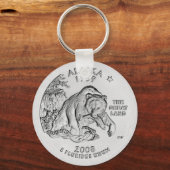 アラスカ州クォーターキーチェーン キーホルダー (正面)