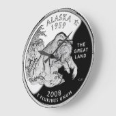 アラスカ州クォータークロック ラージ壁時計 (傾斜)