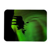 アラスカ州グリーンオーロラ・ボレリスとムース マグネット (横)