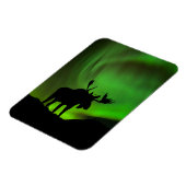 アラスカ州グリーンオーロラ・ボレリスとムース マグネット (左側)