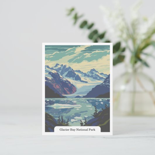 アラスカ州グレイシャーベイ国立公園 ポストカード (スタンド正面)