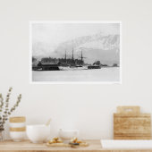 アラスカ州シワードにドッキングした汽船 ポスター (キッチン)