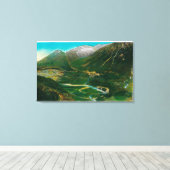 アラスカ州シーワード鉄道ループ キャンバスプリント (インサイチュ (ウッドフロア))