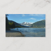 アラスカ州ジュノーのメンデンホール湖の風景 名刺 (裏面)