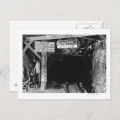 アラスカ州ジュノー テッドウェル鉱山のトンネル ポストカード (正面/裏面)