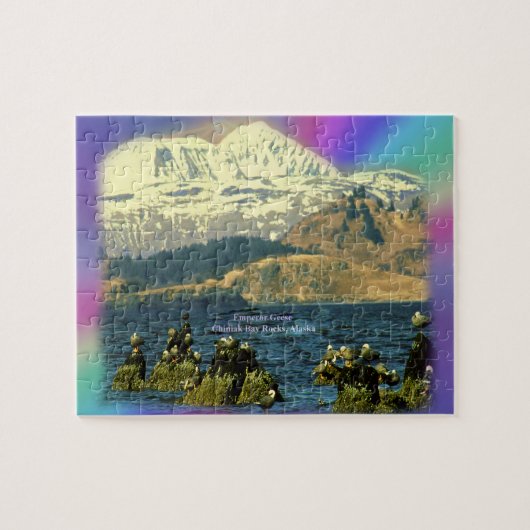 アラスカ州チニーク近郊チニーク湾のゲーゼ皇帝 ジグソーパズル (横)