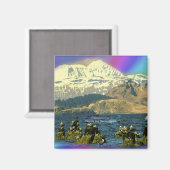 アラスカ州チニーク近郊チニーク湾のゲーゼ皇帝 マグネット (正面/裏面)