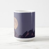 アラスカ州チャガチ山脈 | 満月が昇る コーヒーマグカップ (中央)