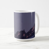 アラスカ州チャガチ山脈 | 満月が昇る コーヒーマグカップ (正面右)