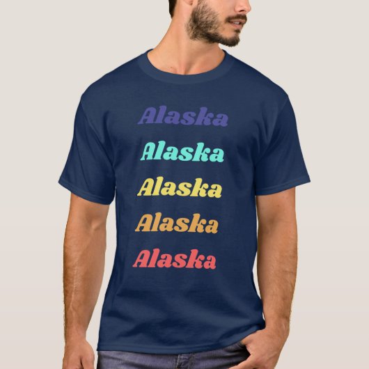 アラスカ州パステルパックオーバーサイズ Tシャツ (正面)