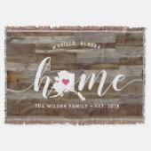 アラスカ州パーソナライズされたウッドルック スローブランケット (正面)