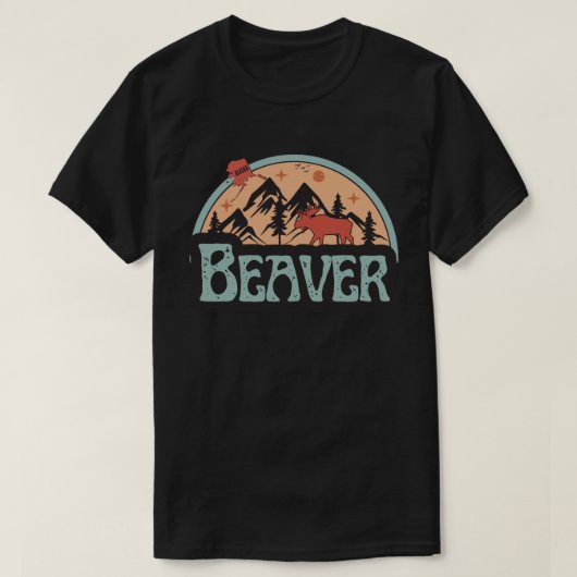 アラスカ州ビーバー シャツ (デザイン正面)