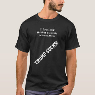 アラスカ州ホーマーで初めてオヒョウを釣りました Tシャツ