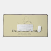 アラスカ州マップのアウトラインファパーソナライズされたミリ デスクマット (キーボード&マウス)