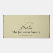 アラスカ州マップのアウトラインファパーソナライズされたミリ デスクマット (正面)